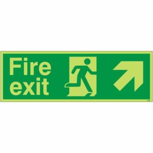 Glow in the Dark Fire Exit Signs