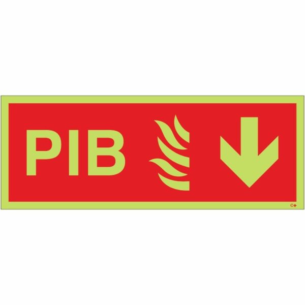 Premises Information Box (PIB) Arrow Down Sign
