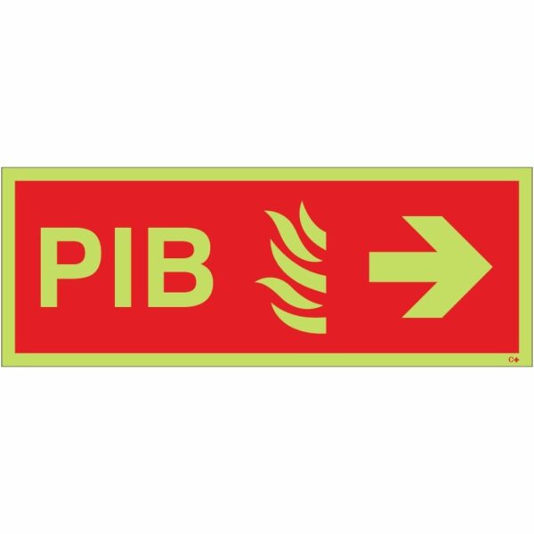 Premises Information Box (PIB) Arrow Right Sign