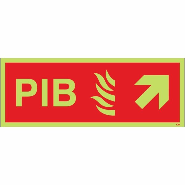 Premises Information Box (PIB) Arrow Up Right Sign